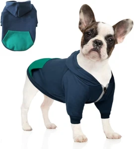 Soft Dog Sweatshirt - Warm Fleece Hoodies for Small Dogs, Winter Puppy Sweater w - Picture 1 of 6