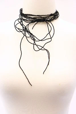 Gargantilla Brunello Cucinelli con flecos enrollados con cuentas brillantes nueva con etiquetas $1995 con plata 925 A176 Foto 1 de 4