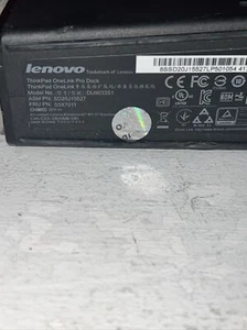 LENOVO THINKPAD ONELINK PRO DOCK DU9033S1 DOCKING STATION - NO POWER CORD - Picture 1 of 4