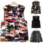 Women's Real Mink Fur Vest Jacket Warm Multi-color Quilted warm  Waistcoats