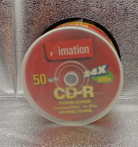 Imation CD-R - NEW - Recordable CDs -700MB/80MIN 24x -45 Pack (50 Pack - 5 used) - Picture 1 of 3