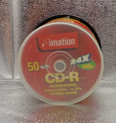 Imation CD-R - NEW - Recordable CDs -700MB/80MIN 24x -45 Pack (50 Pack - 5 used) - Image 1 of 3
