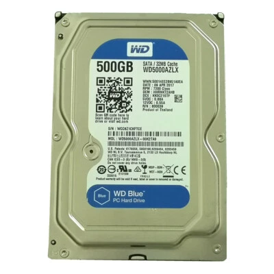 Western Digital Blue 500GB,WD5000AZLX 7200 RPM SATA 3.5" Internal HDD Hard Drive - Image 1 of 3