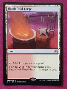 Magic The Gathering ORIGINS BATTLEFIELD FORGE land card MTG - Picture 1 of 2