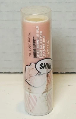 The Body Shop Born Lippy Lychee мерцающий бальзам для губ 0,17 унц запечатанный снят с производства - Изображение 1 из 3