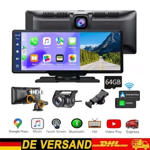10.26-Zoll Wireless Apple Carplay Android Auto Display Vorne Rückfahr Dashcam DE - Bild 1 von 13
