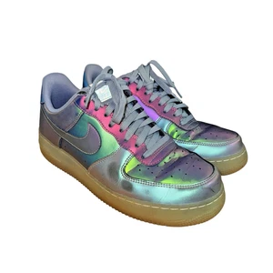 Nike Air Force 1 07 LV8 MENS 9 PRE-OWNED Iridescent 718152-019 Shoes/Sneakers - Picture 1 of 16