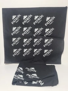 8 Patron Tequila Cloth Napkin Bandana Black Bee Logo - Picture 1 of 5