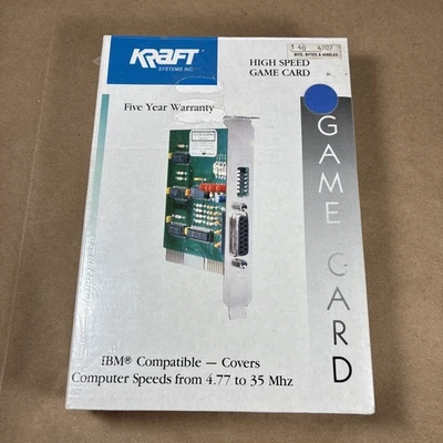 KRAFT Systems Inc Software Controlled Game Card 8200446 IBM Compatible 8-Bit ISA - Image 1 of 4