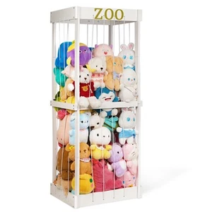 Stuffed Animal Zoo Stuffed Animal Storage Wood Plushie Storage Stuffed Animal... - Picture 1 of 6
