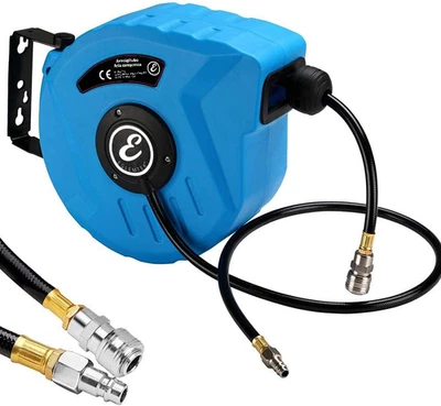 Avvolgitubo Aria Compressa Con Tubo Professionale Attacco 1/4" Fissaggio Parete  - Immagine 1 di 4