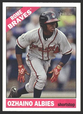 Ozhaino Albies #4 2015 Topps Heritage Minor League Rome Braves - Image 1 of 2