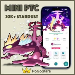 Pokémon PTC Go - Gigantamax Shiny Toxtricity (Low Key)✨Dark Skies Background✨ - Picture 1 of 1