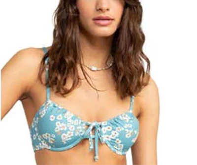Roxy Women's Underwire Adjustable Bikini Top Swim Removable Pads Size L 9215 - Image 1 of 2