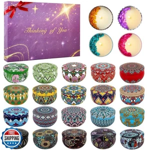 Adventskalender 2025 - 24 Tage Duftkerzen Geschenkset Weihnachten Adventskalender - Bild 1 von 5