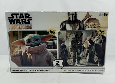 Star Wars The Mandalorian Paquete de 2 Rompecabezas 3D 24 x 18 Juego de 500 Piezas Cada Uno, Nuevo en Caja Foto 1 de 4