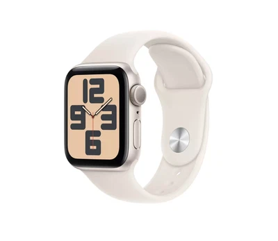 Apple Watch SE 2 40mm Starlight Aluminum - Starlight Sport Band MXE73LL/A - Image 1 of 4