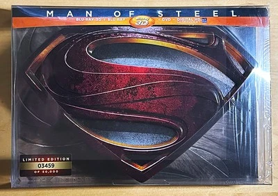 Superman MAN OF STEEL Limited Edition Blu-ray + Blu-ray 3D + DVD + Digital Code - Image 1 of 2