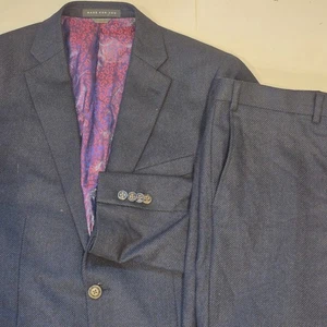 2024 Size 41 Indochino Custom Yaletown 50 Blue 2 Piece Lined Wool Suit Mens - Picture 1 of 22