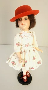 Vintage Mary Hoyer Puppe roter Hut 14 Zoll selten - Bild 1 von 6