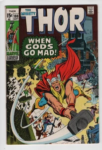 Thor #180 - 1970, historia de Stan Lee, arte de Neal Adams, historia de Mighty Loki parte 2, en estado bastante bueno+ - Imagen 1 de 3