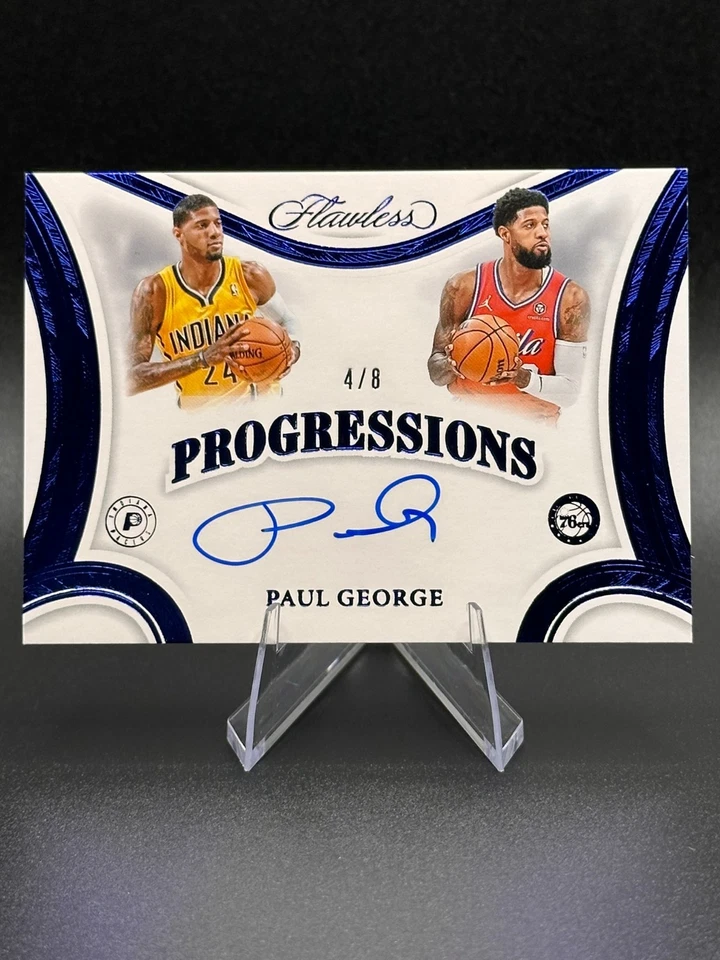 2024–25 Flawless — Paul George Progressions на карточке с автографом 4/8 Pacers 76ers - Изображение 1 из 2