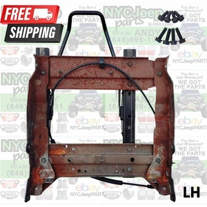 Top Only 03-06 Jeep Wrangler TJ Front Seat Mount Bracket SLIDER Adjuster + Cable - Picture 1 of 14