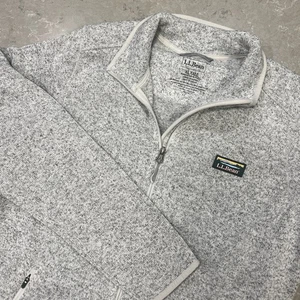 L.L. Bean Women's Size XL Tall Full Zip Grey Fleece Sweater - Picture 1 of 9