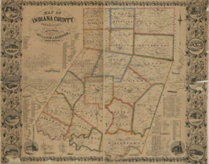 1856 Map of Indiana County Pa - Picture 1 of 3