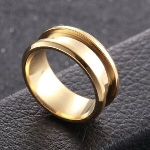 6Pieces  Jewelry Making Wedding Rings Core Blank for Inlay  Stainless