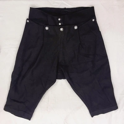 Pantalones cortos de teatro negros vintage años 70 80 32x16,5 disfraz de teatro Ren faire Foto 1 de 4