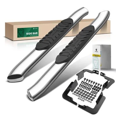 Barra de peldaños lateral ovalada cromada S/S 304 de 5"" para Ford F250 Super Duty cabina estándar Foto 1 de 4