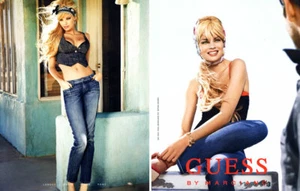 2008 Guess Jeans Bryan Adams Franziska Frank Retro Hair 2-page MAGAZINE AD - Picture 1 of 1