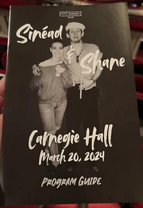 SINEAD O’CONNOR SHANE MACGOWAN CARNEGIE HALL PROGRAM 3/20/2024 IRISH POGUES NYC - Picture 1 of 2