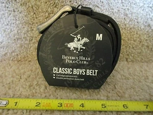 Beverly Hills Polo Club Classic Boys Kids Belt Black with silver buckle MEDIUM - Picture 1 of 4