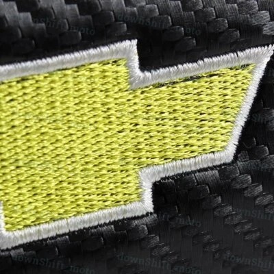 set of Carbon Look Embroidery Seat Belt Cover Shoulder Pads for Chevy Chevrolet - Image 1 of 4