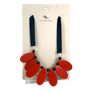 White Stuff Highland Green Reversible Pear Drop Necklace - Picture 1 of 6