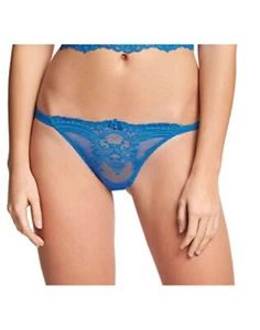 NUEVO SIN ETIQUETAS Azul Wacoal Cordones Tanga Estilo S 119007 - Imagen 1 de 1