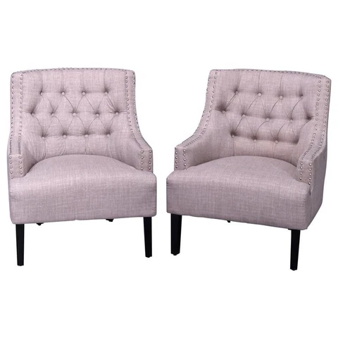 Vintage Pair of English Style Button Back Upholstered Club Chairs, 20th Century Cover