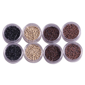 1000 3mm Silicone Lined Nano Micro Rings Beads for Nano Tip Hair Extension