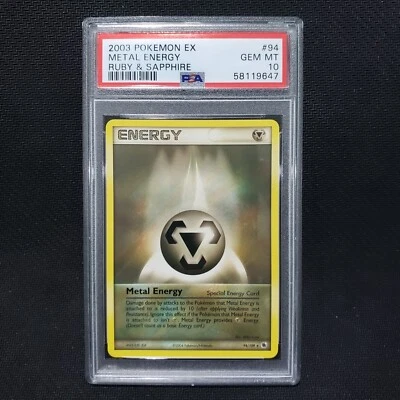 2003 Pokemon: METAL ENERGY 94/109 [Rare] [EX Ruby & Sapphire] Gem Mint PSA 10 💎 - Image 1 of 2
