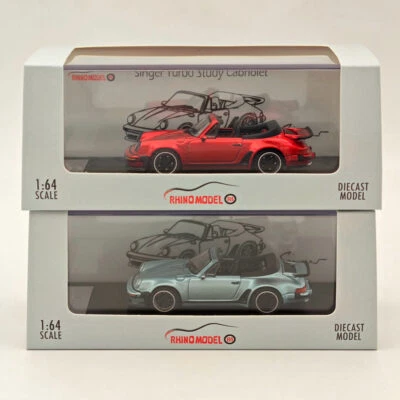RHINO MODEL 1:64 Porsche 930 Singer Turbo учебный кабриолет литой автомобиль игрушки подарки - Изображение 1 из 4