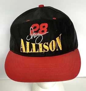 Vintage 90er Davey Allison #28 SnapBack Mütze NASCAR Racing gesticktes Logo Einheitsgröße  - Bild 1 von 5