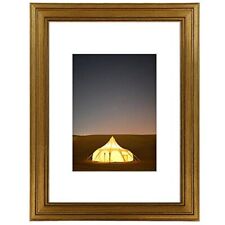 9x12 Photo Frame with White Mat for 6x8 Pictures Real Glass 1.25-Inch Wide