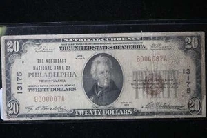 1929 $20, moneda nacional, Filadelfia, Pensilvania, venta de tienda 091012 - Imagen 1 de 2