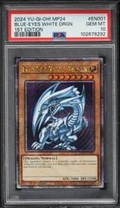 2024 Yu-Gi-Oh! Blue-Eyes White Dragon MP24-EN001 Quarter Century Rare PSA 10 GEM - Picture 1 of 1