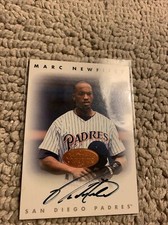 Marc Newfield Bronze Autograph 1996 Leaf Donruss Signature Baseball Card Cb8