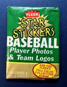 1984 FLEER STAR STICKERS SEALED BASEBALL WAX PACK (NM) 6-CARDS / 1-TEAM STICKER* - Picture 1 of 2