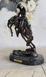 Outlaw Solid Bronze Statue by F.Remington Sculpture Artwork Figurine Artwork Art - Picture 1 of 7