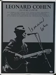 Leonard Cohen signed Concert Poster 2009 tour psa dna coa - Picture 1 of 13